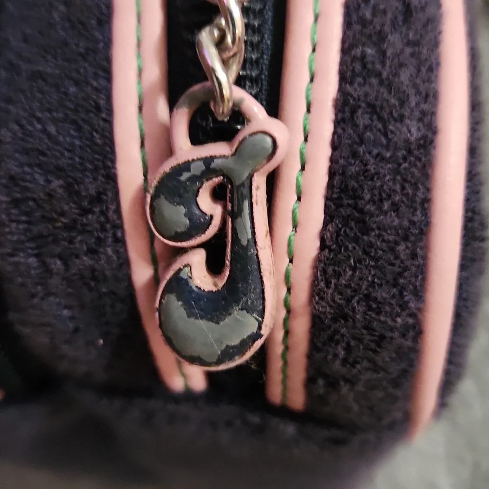 Rare Y2K Juicy Couture Make-up Bag/Organizer Dark Blue And Pink - Picture 13 of 14